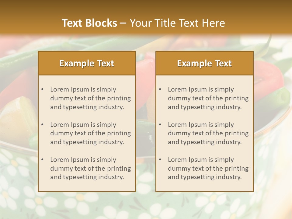Selective Appetizer Fresh PowerPoint Template