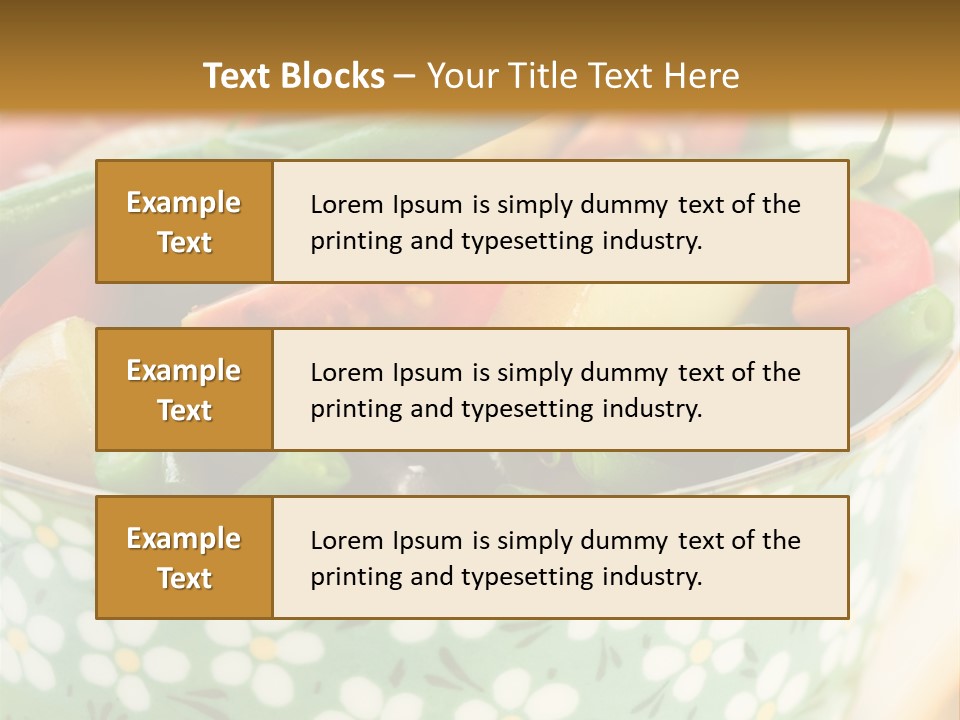 Selective Appetizer Fresh PowerPoint Template
