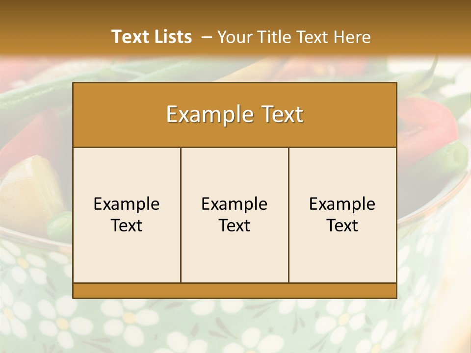 Selective Appetizer Fresh PowerPoint Template