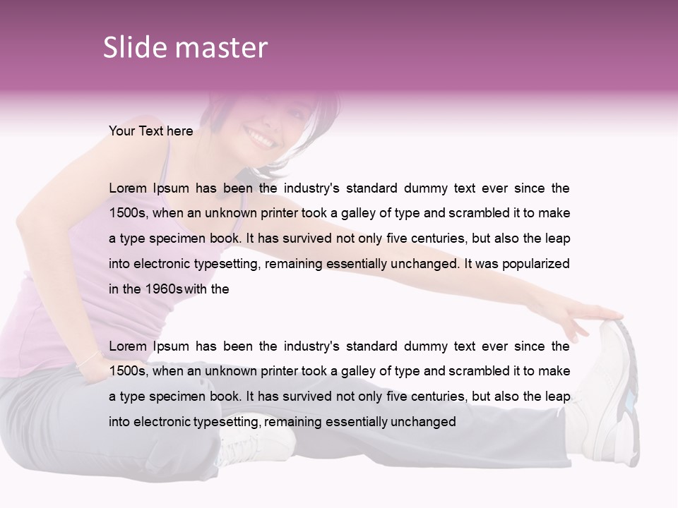 A Woman Sitting On The Ground With Her Arms Out PowerPoint Template