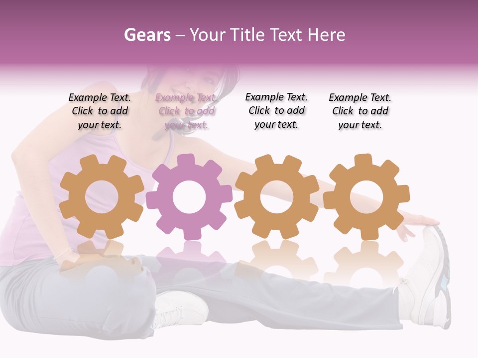 A Woman Sitting On The Ground With Her Arms Out PowerPoint Template