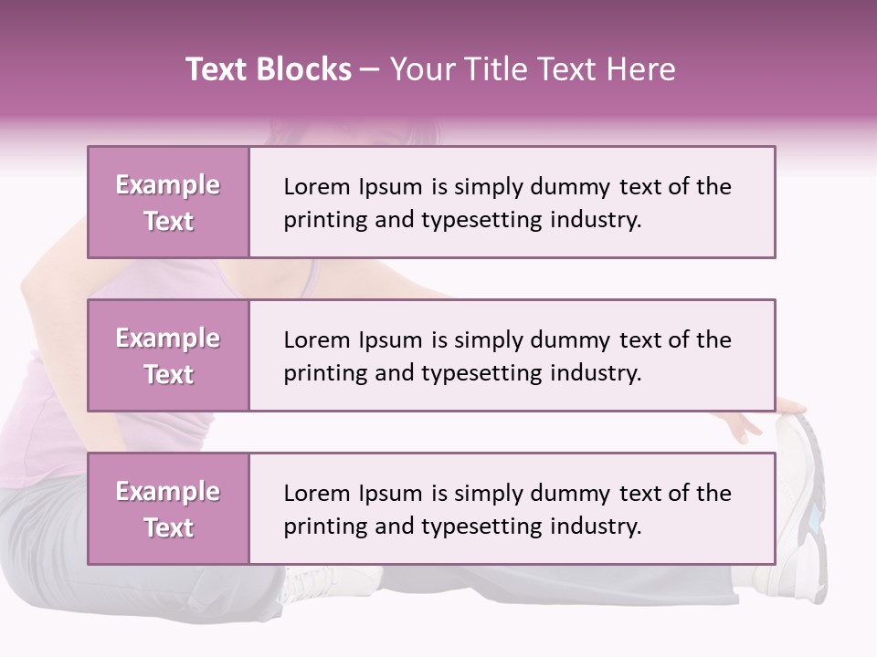 A Woman Sitting On The Ground With Her Arms Out PowerPoint Template