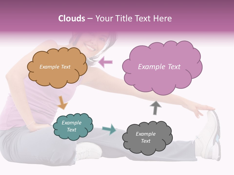 A Woman Sitting On The Ground With Her Arms Out PowerPoint Template