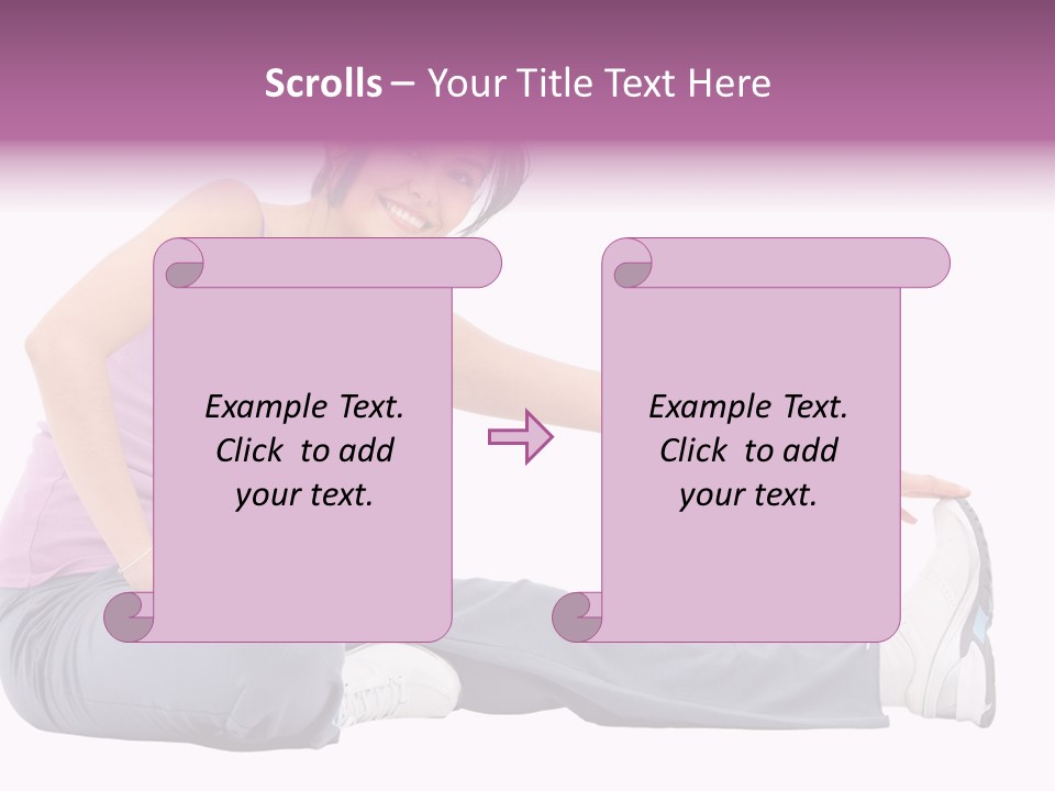 A Woman Sitting On The Ground With Her Arms Out PowerPoint Template