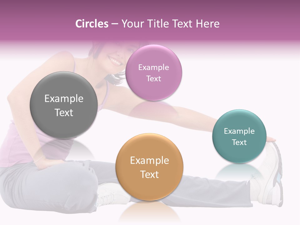 A Woman Sitting On The Ground With Her Arms Out PowerPoint Template