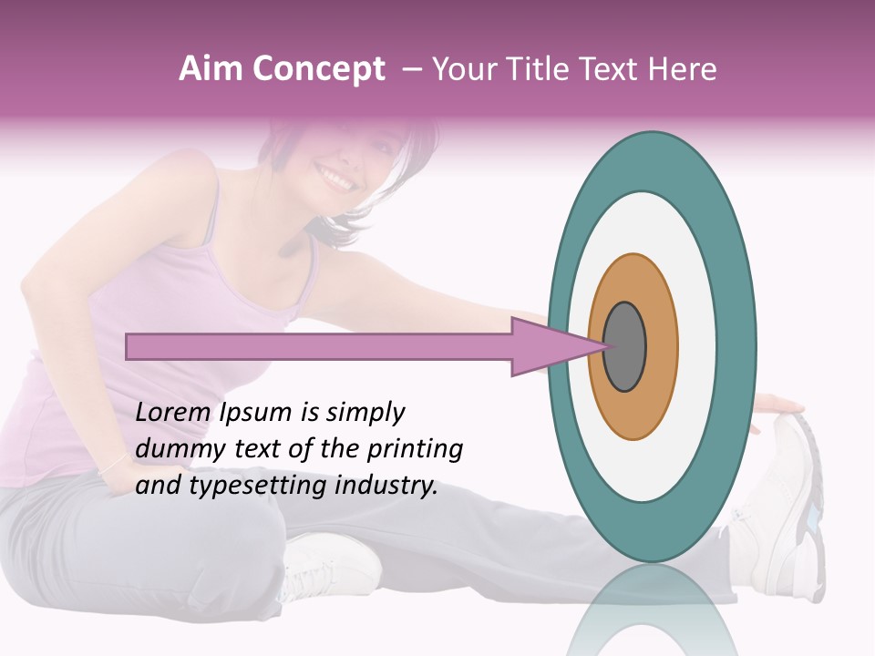 A Woman Sitting On The Ground With Her Arms Out PowerPoint Template