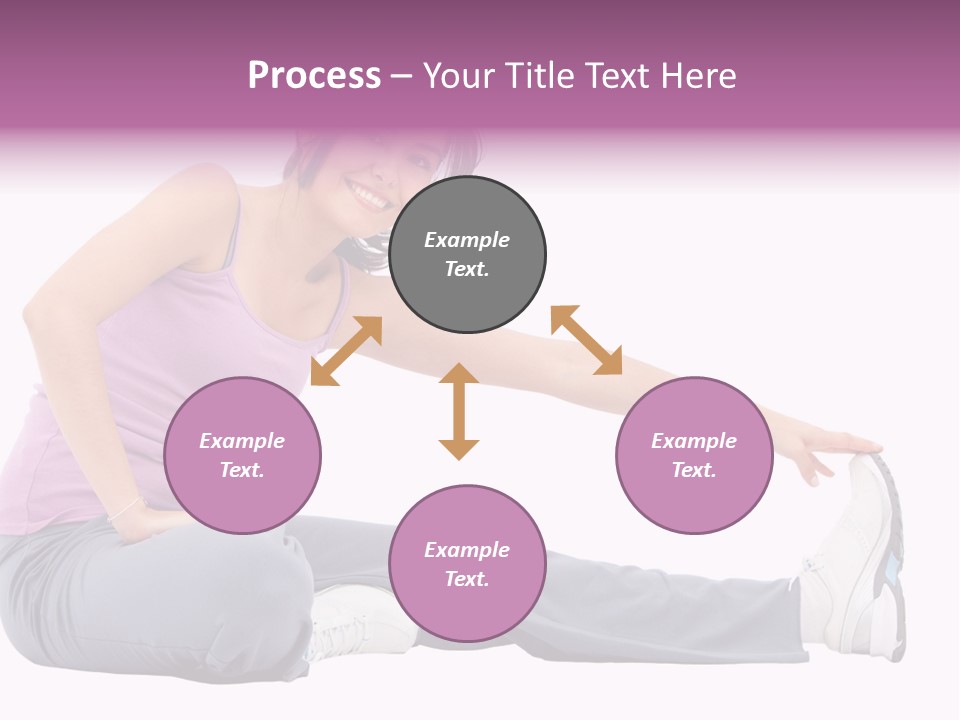 A Woman Sitting On The Ground With Her Arms Out PowerPoint Template