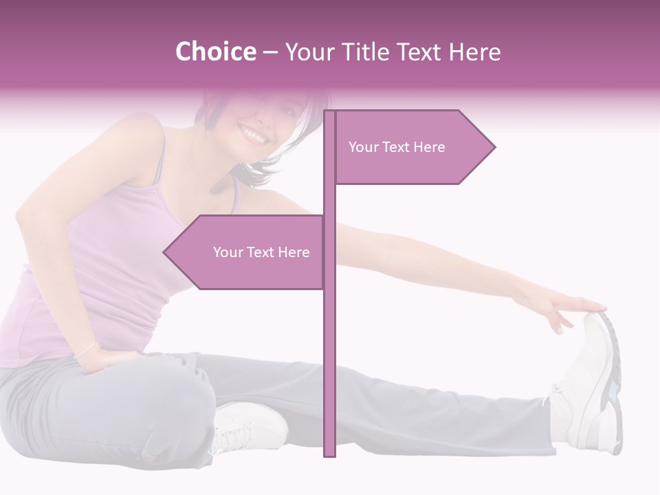 A Woman Sitting On The Ground With Her Arms Out PowerPoint Template