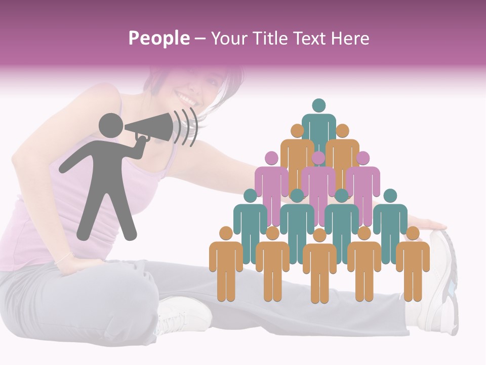 A Woman Sitting On The Ground With Her Arms Out PowerPoint Template