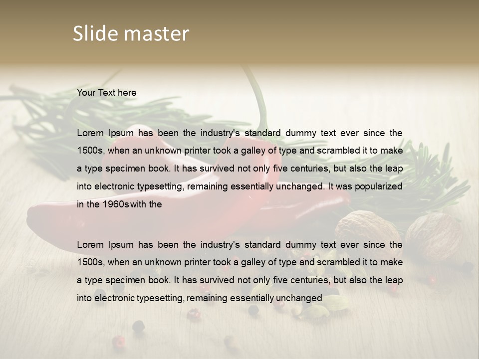 Cinnamon Cardamon Rosemary PowerPoint Template