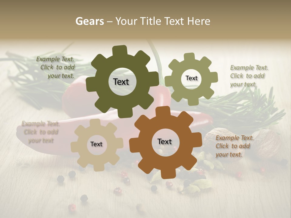 Cinnamon Cardamon Rosemary PowerPoint Template