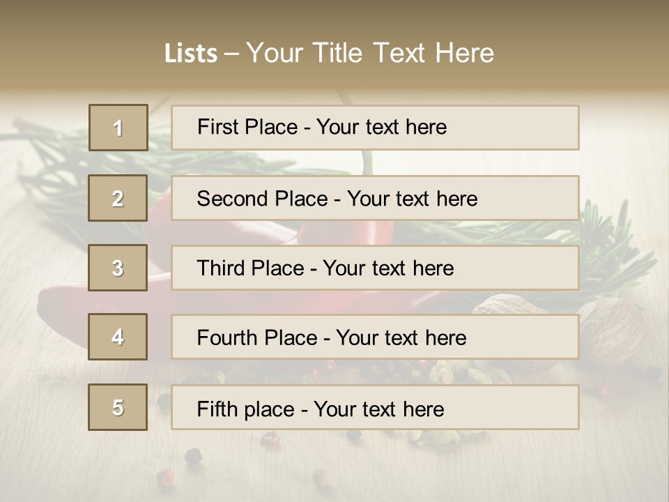 Cinnamon Cardamon Rosemary PowerPoint Template