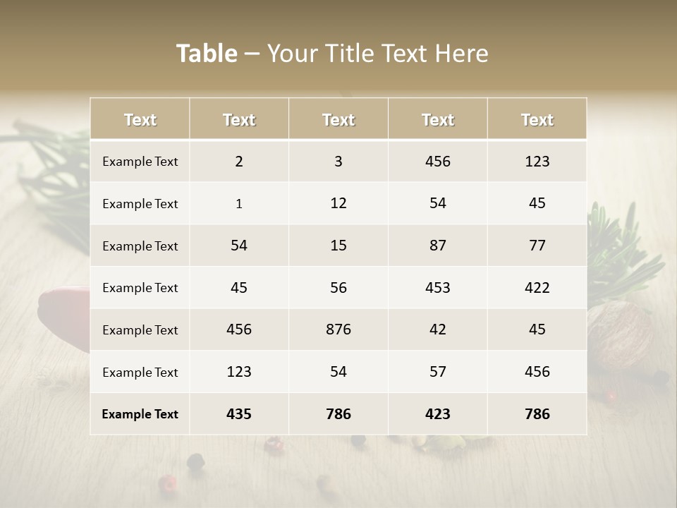 Cinnamon Cardamon Rosemary PowerPoint Template