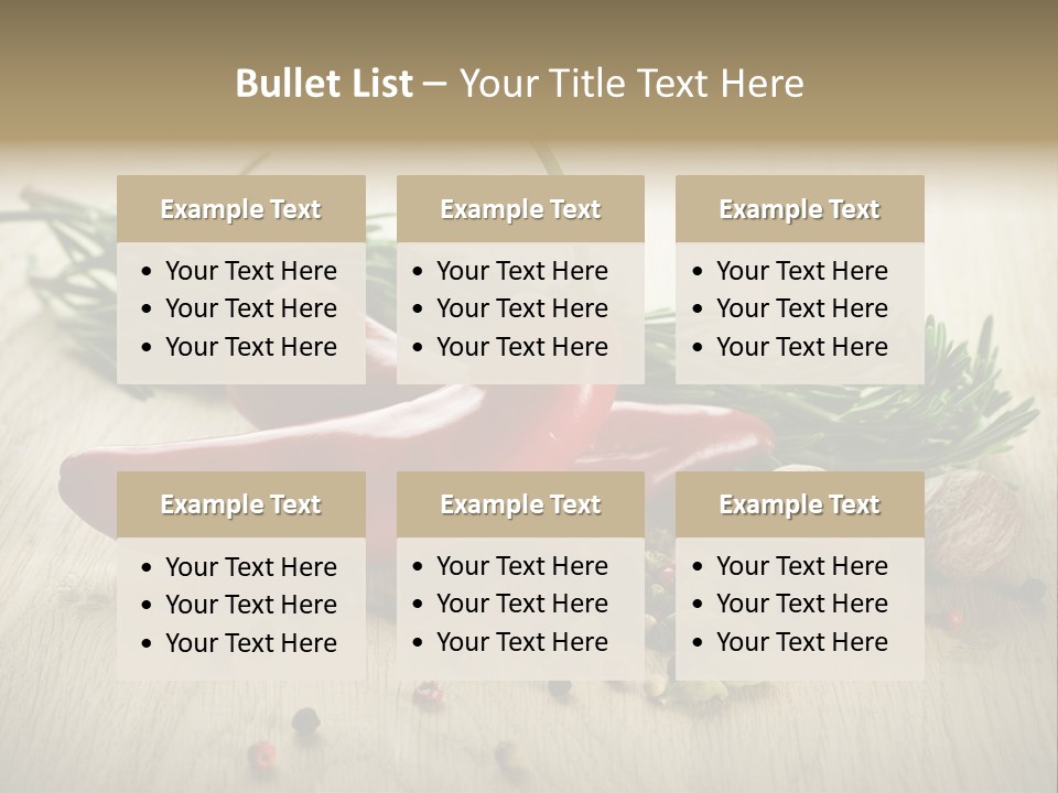 Cinnamon Cardamon Rosemary PowerPoint Template