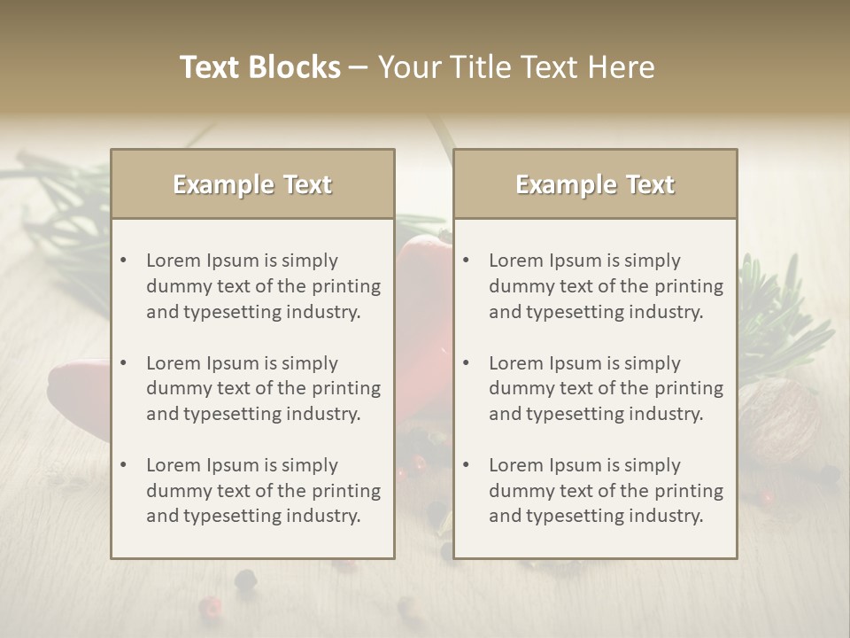 Cinnamon Cardamon Rosemary PowerPoint Template