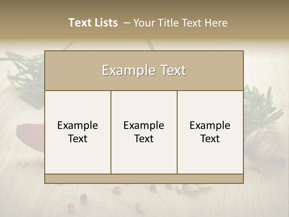 Cinnamon Cardamon Rosemary PowerPoint Template