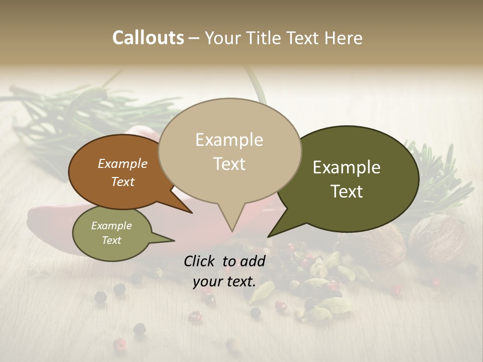 Cinnamon Cardamon Rosemary PowerPoint Template