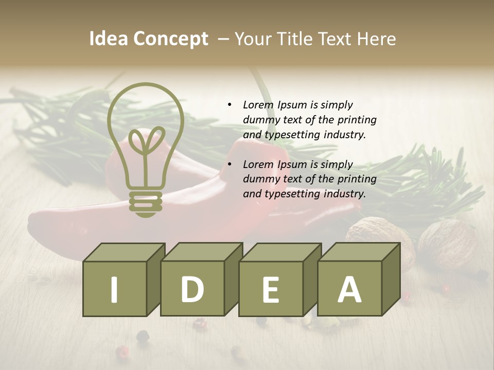 Cinnamon Cardamon Rosemary PowerPoint Template