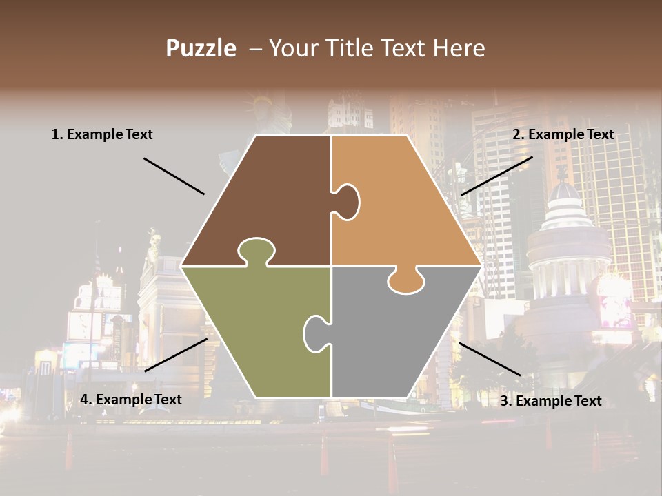 The Statue Of Liberty Is Lit Up At Night PowerPoint Template