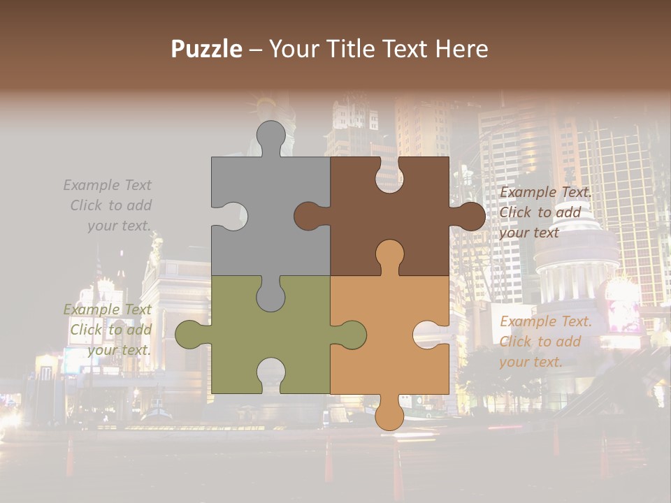 The Statue Of Liberty Is Lit Up At Night PowerPoint Template