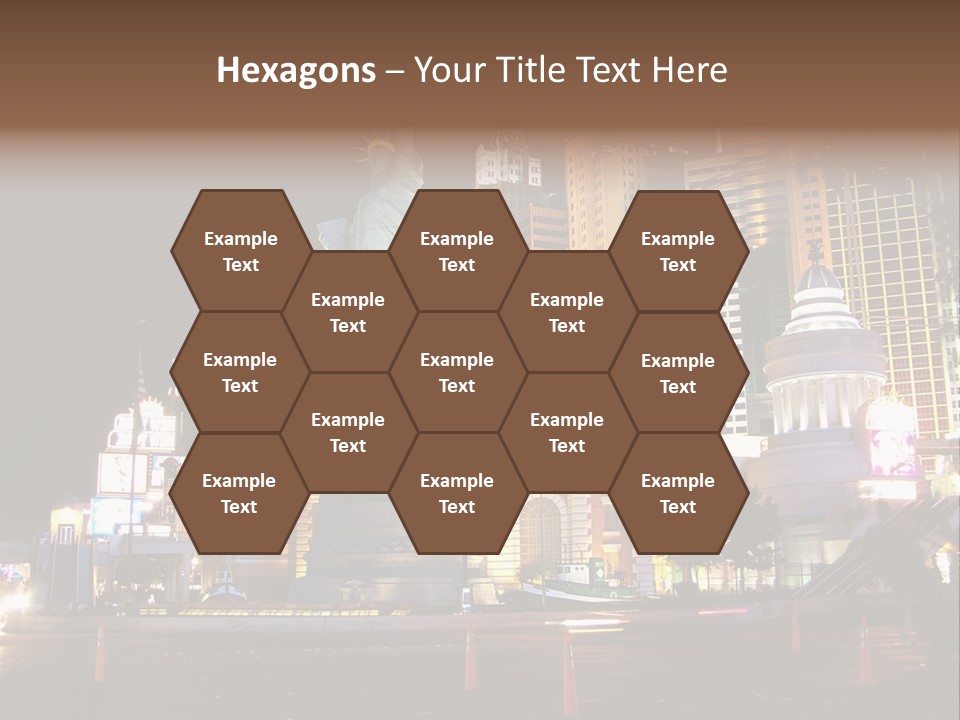 The Statue Of Liberty Is Lit Up At Night PowerPoint Template