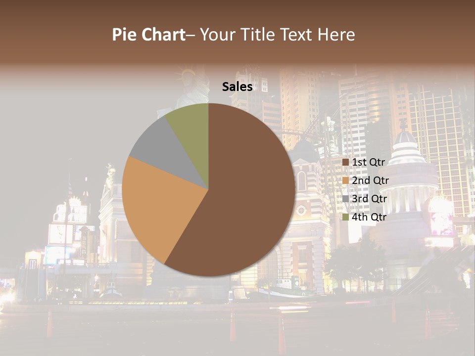 The Statue Of Liberty Is Lit Up At Night PowerPoint Template