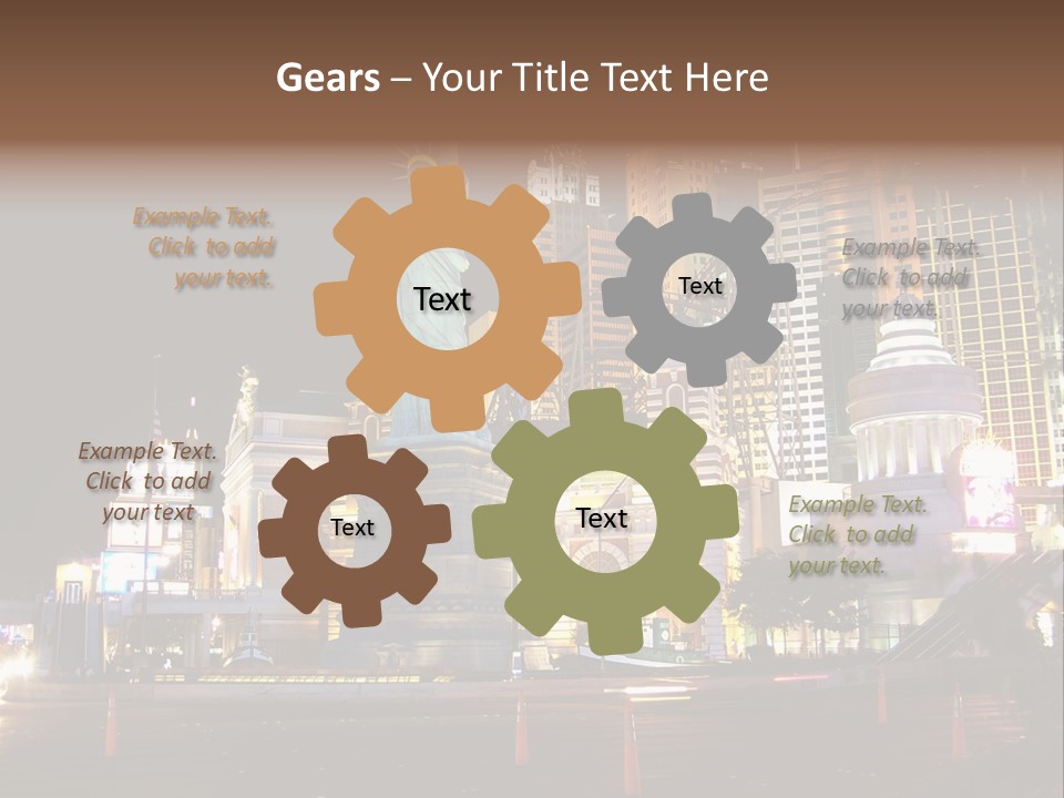 The Statue Of Liberty Is Lit Up At Night PowerPoint Template