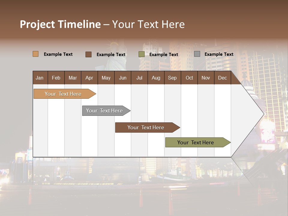 The Statue Of Liberty Is Lit Up At Night PowerPoint Template