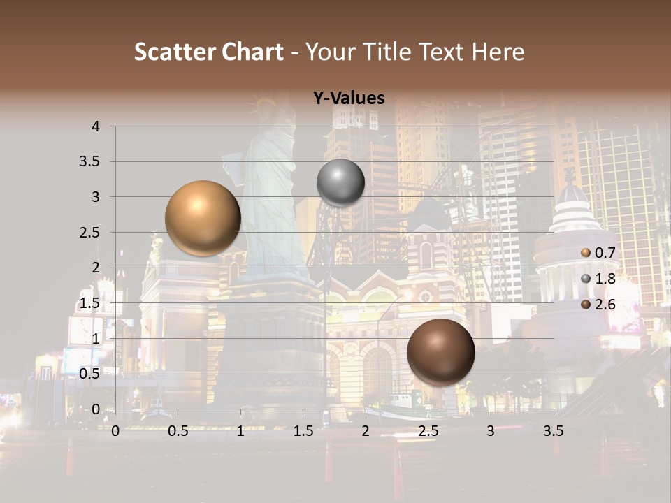 The Statue Of Liberty Is Lit Up At Night PowerPoint Template
