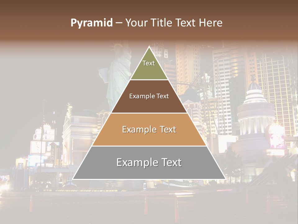 The Statue Of Liberty Is Lit Up At Night PowerPoint Template