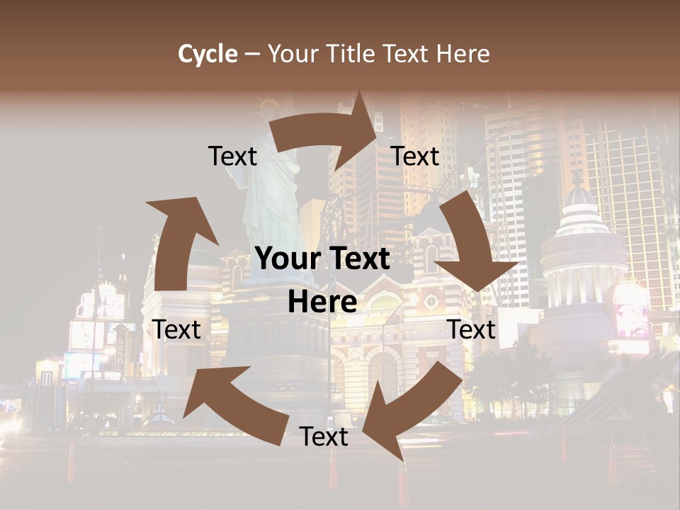 The Statue Of Liberty Is Lit Up At Night PowerPoint Template