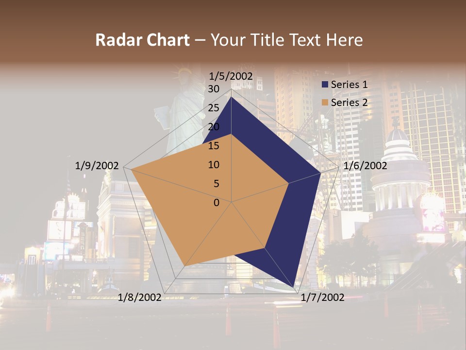 The Statue Of Liberty Is Lit Up At Night PowerPoint Template