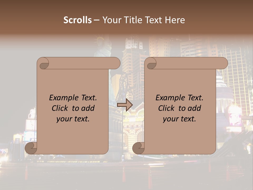 The Statue Of Liberty Is Lit Up At Night PowerPoint Template