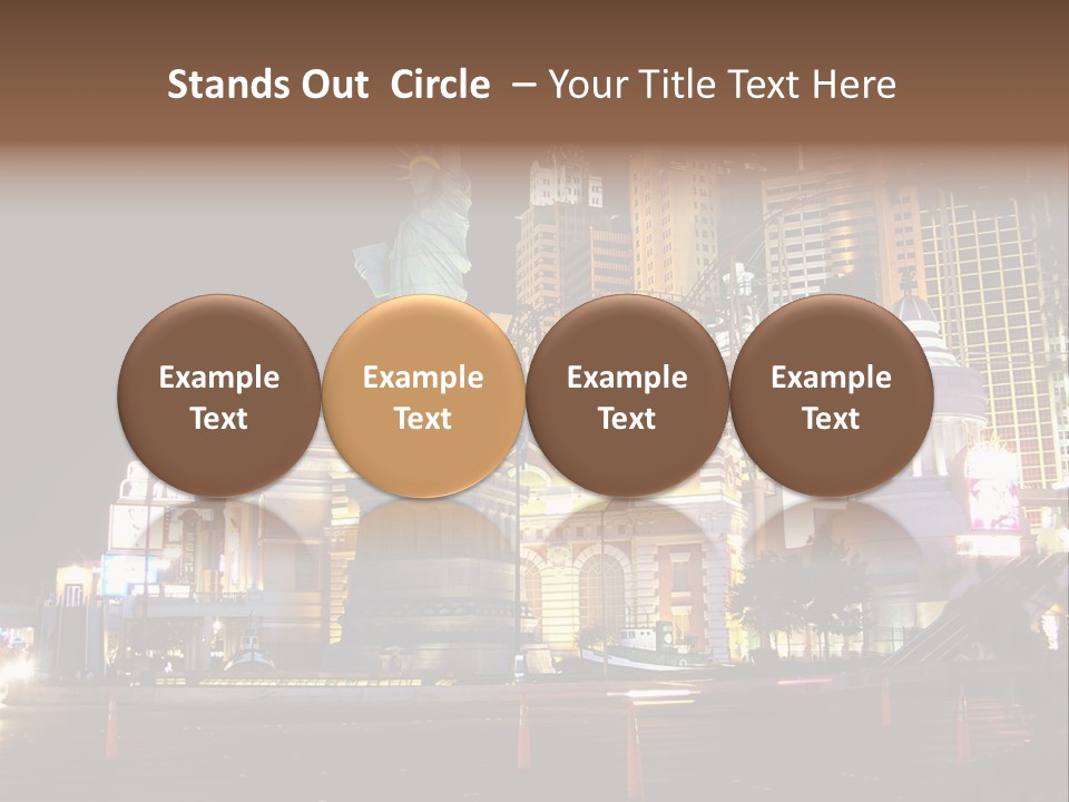 The Statue Of Liberty Is Lit Up At Night PowerPoint Template