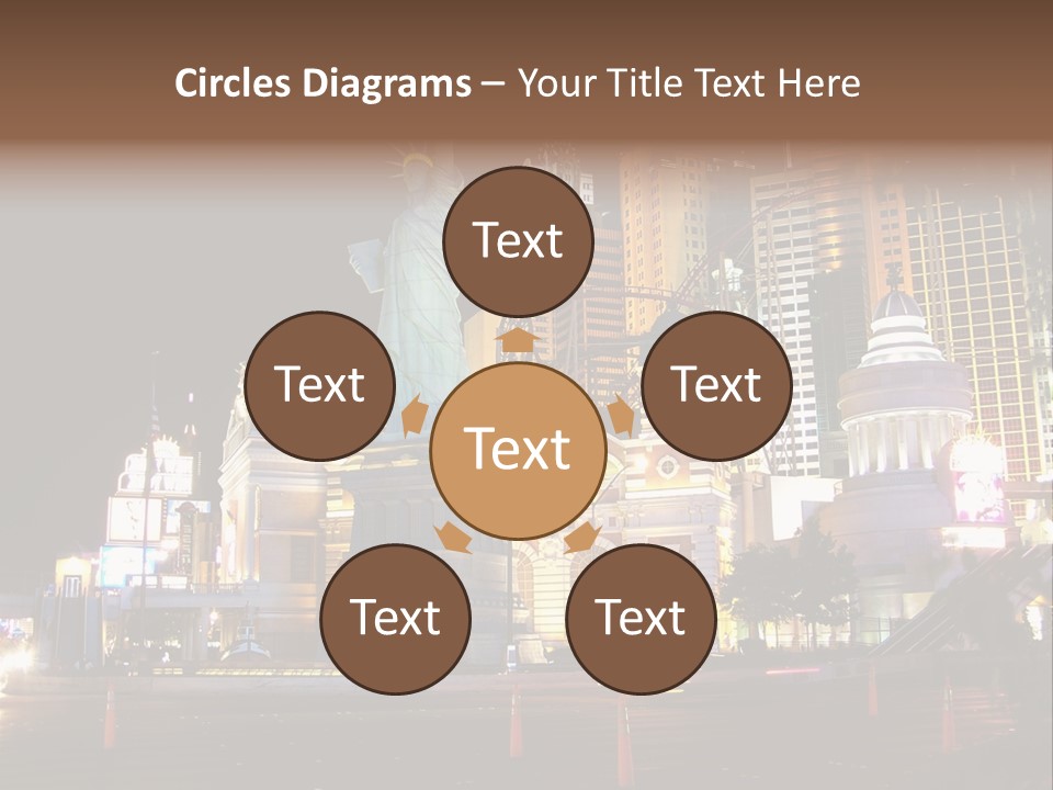 The Statue Of Liberty Is Lit Up At Night PowerPoint Template