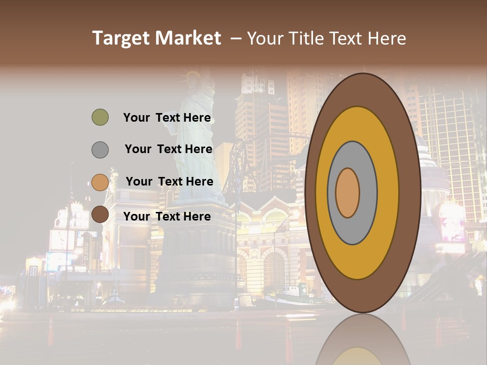 The Statue Of Liberty Is Lit Up At Night PowerPoint Template