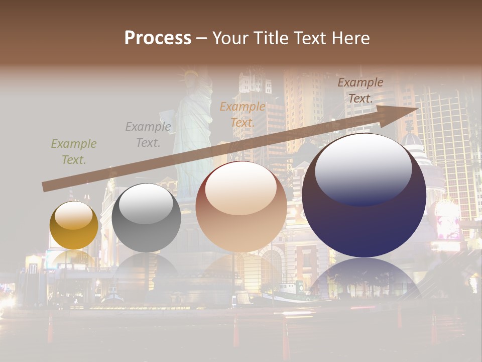 The Statue Of Liberty Is Lit Up At Night PowerPoint Template