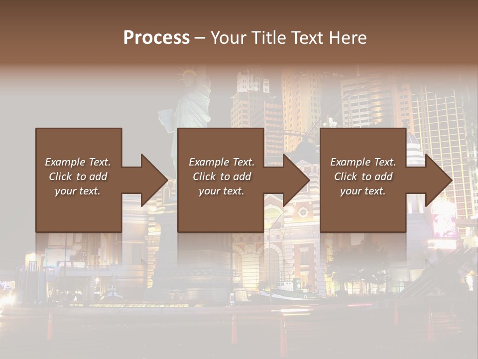 The Statue Of Liberty Is Lit Up At Night PowerPoint Template