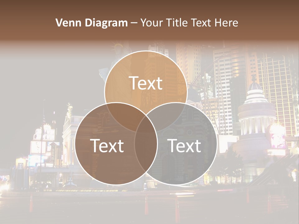 The Statue Of Liberty Is Lit Up At Night PowerPoint Template