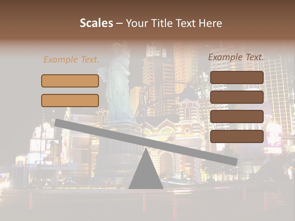 The Statue Of Liberty Is Lit Up At Night PowerPoint Template