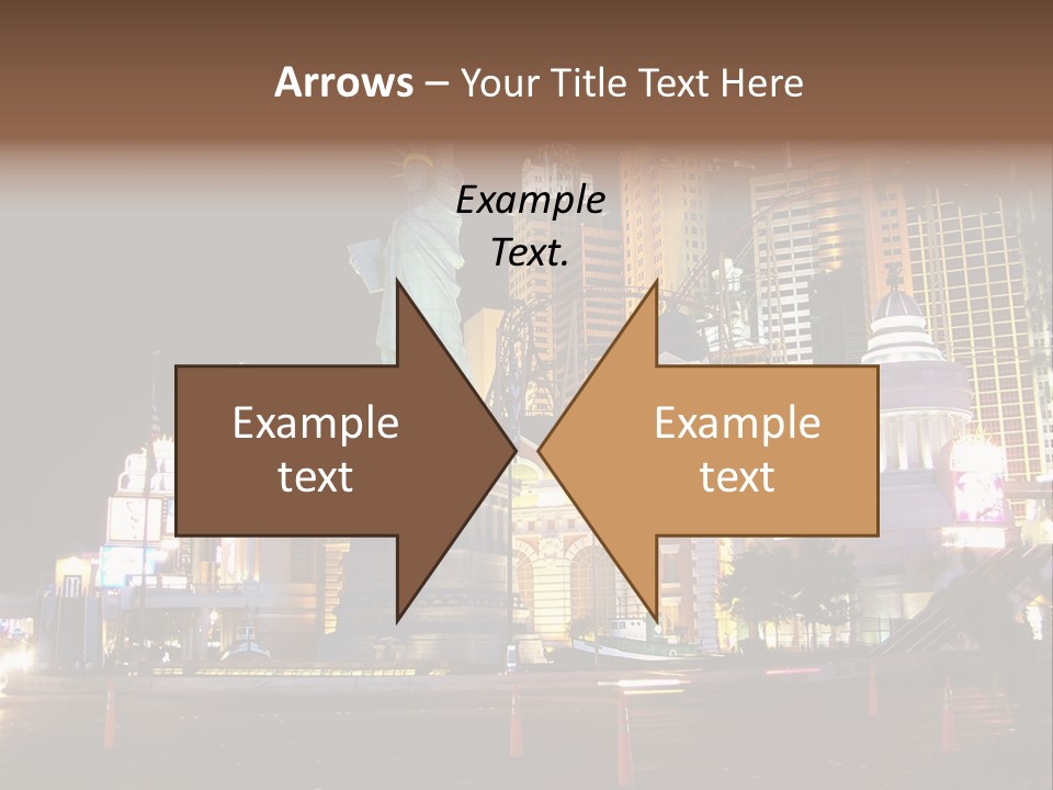 The Statue Of Liberty Is Lit Up At Night PowerPoint Template