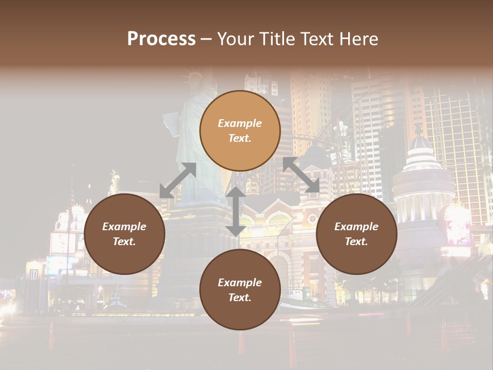 The Statue Of Liberty Is Lit Up At Night PowerPoint Template