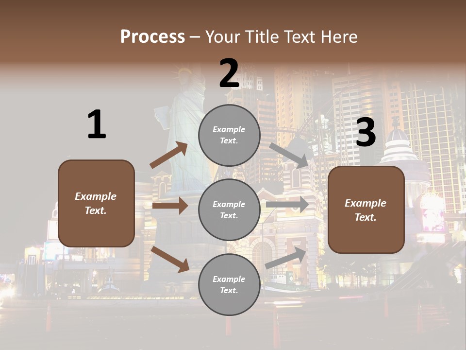 The Statue Of Liberty Is Lit Up At Night PowerPoint Template