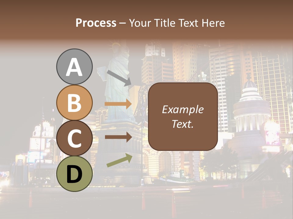 The Statue Of Liberty Is Lit Up At Night PowerPoint Template