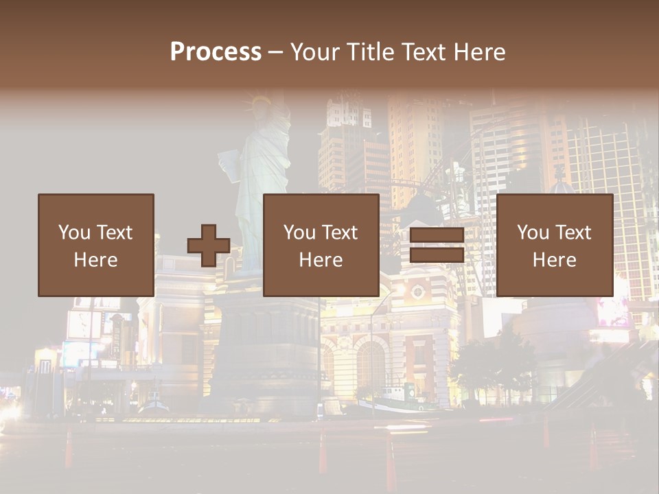 The Statue Of Liberty Is Lit Up At Night PowerPoint Template