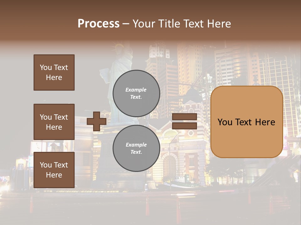 The Statue Of Liberty Is Lit Up At Night PowerPoint Template