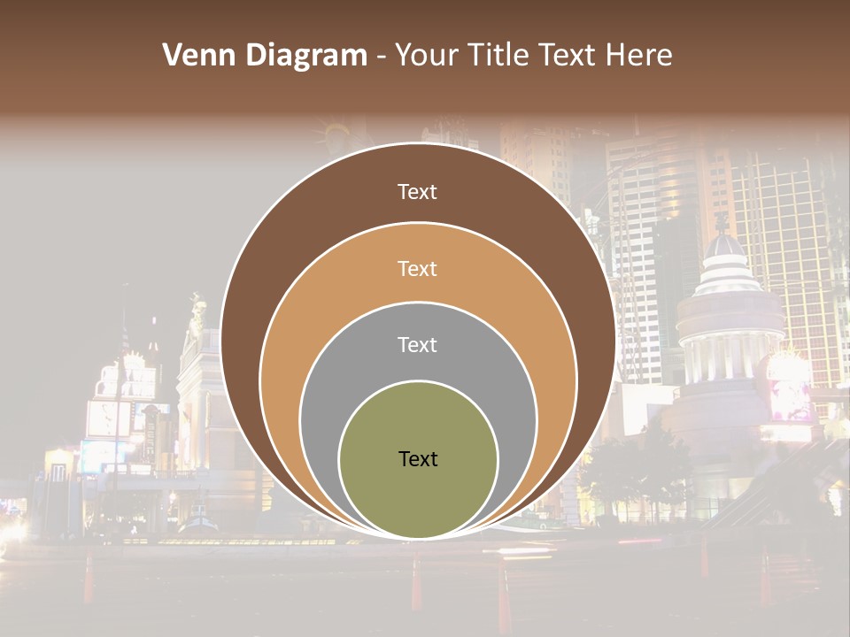 The Statue Of Liberty Is Lit Up At Night PowerPoint Template