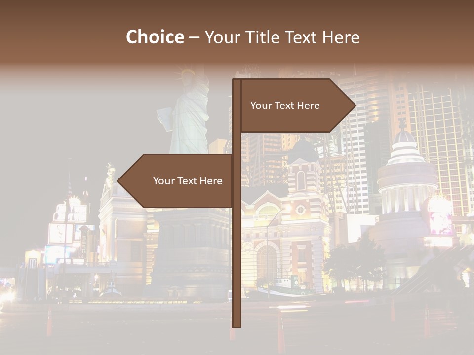 The Statue Of Liberty Is Lit Up At Night PowerPoint Template