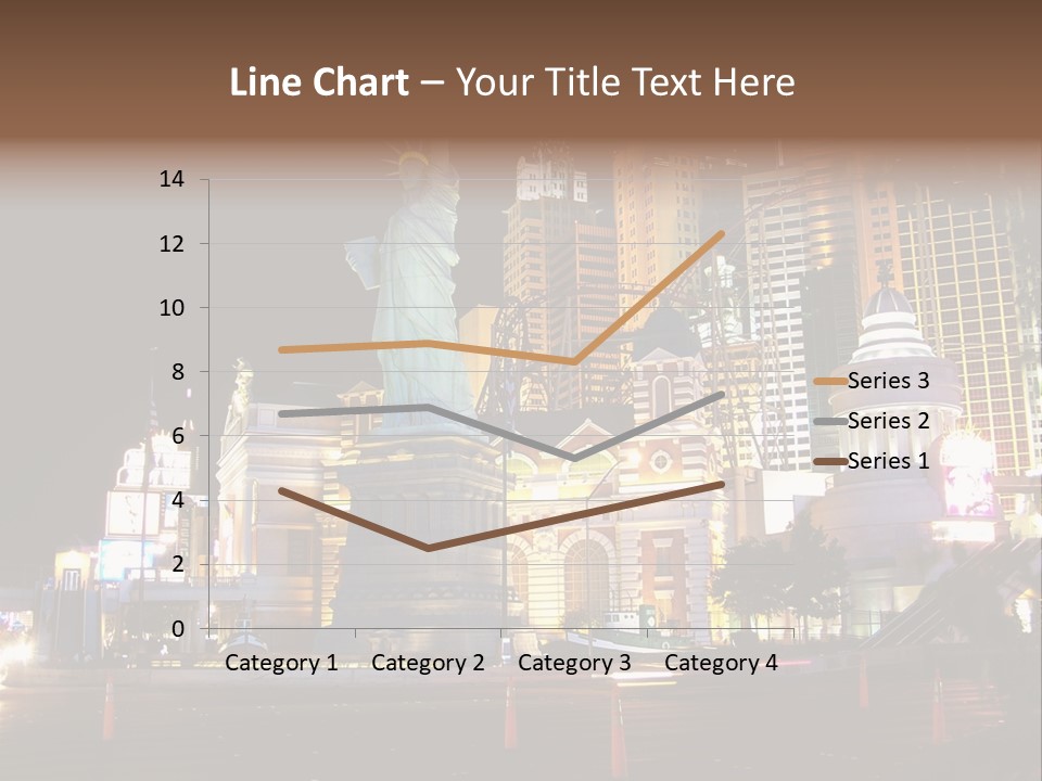 The Statue Of Liberty Is Lit Up At Night PowerPoint Template