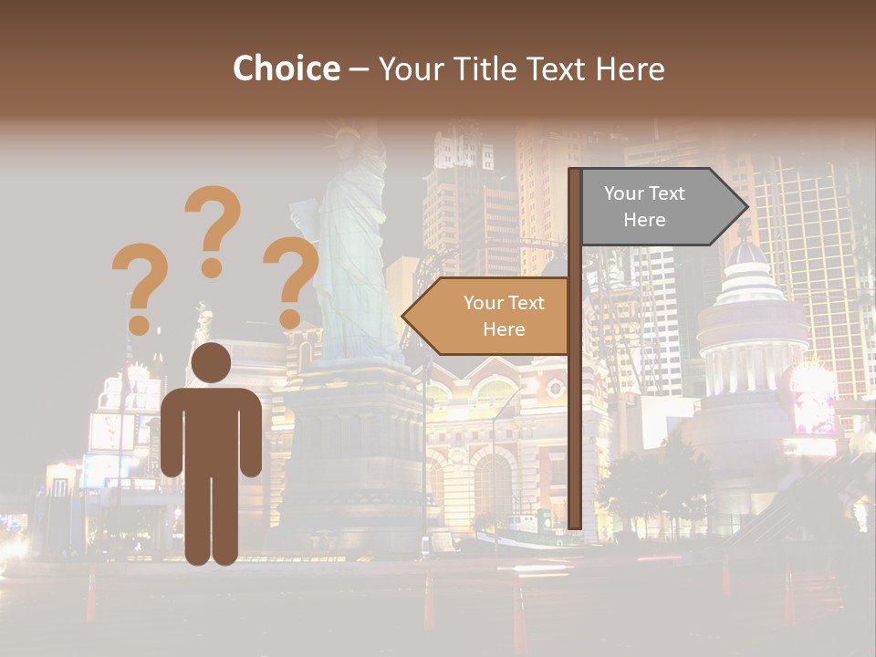 The Statue Of Liberty Is Lit Up At Night PowerPoint Template